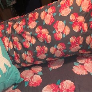 Victoria’s Secret PINK Grey Floral Body Pillow